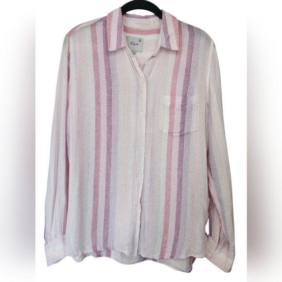 Rails Tops - RAILS Charli shirt, sahara stripe, button-up shirt, size M